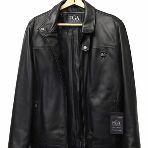 Men's Black Italian Leather Jacket Ega Emporio Collezioni